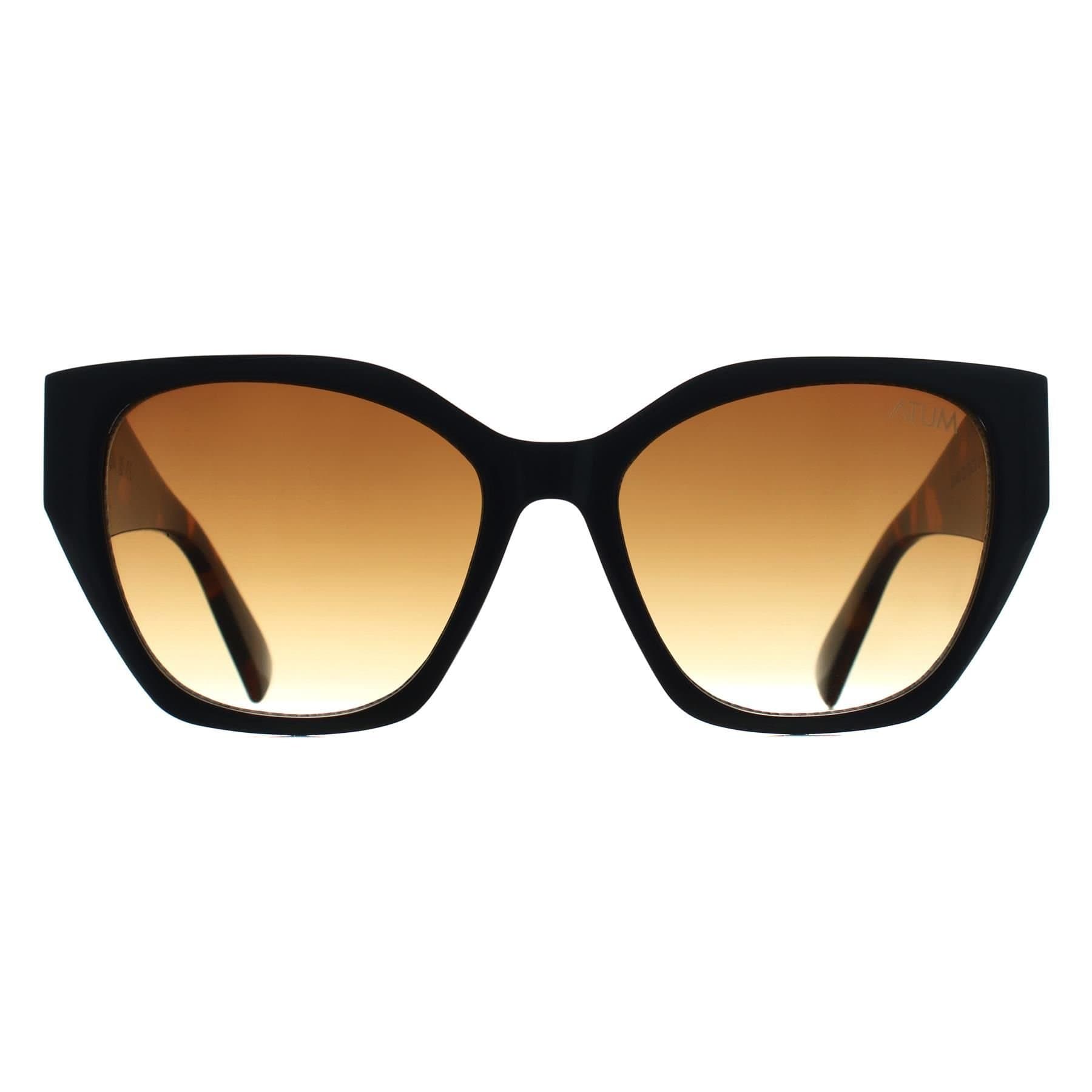 Atum Atum Women's Cat Eye Shiny Black & Havana Brown Gradient Zenith