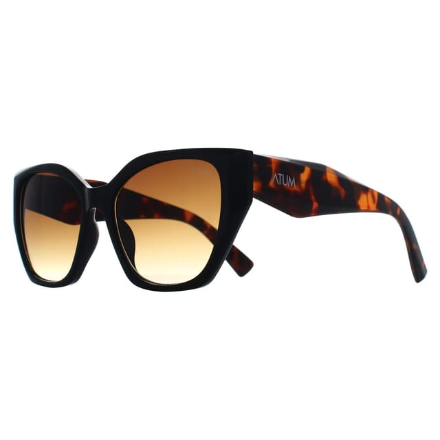 Atum Atum Women's Cat Eye Shiny Black & Havana Brown Gradient Zenith - 2