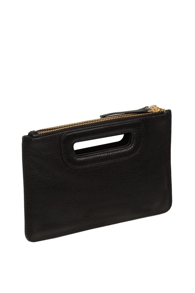 Pure Luxuries London Pure Luxuries London Women's 'Guinevere' Leather Clutch Bag in Black - 2
