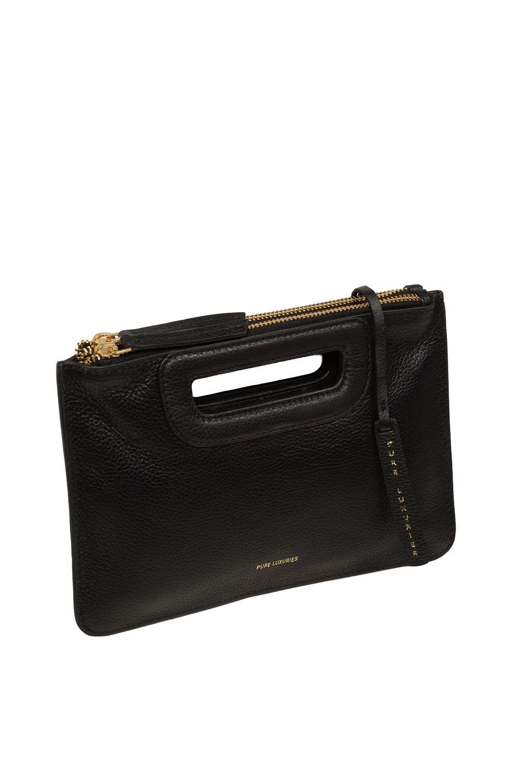 Pure Luxuries London Pure Luxuries London Women's 'Guinevere' Leather Clutch Bag in Black - 4