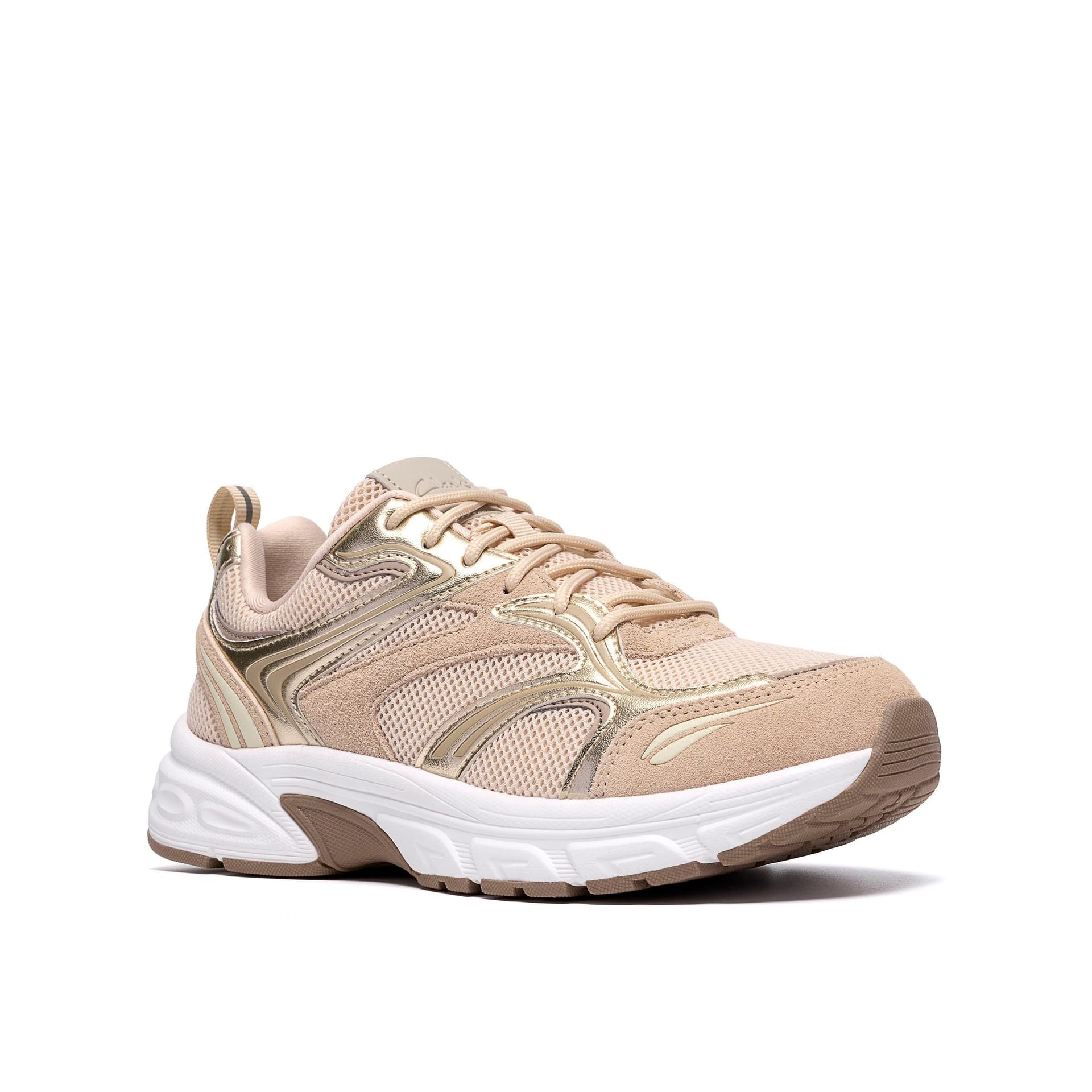 Clarks Clarks Women's Axcel Walk Gold Metallic Trainers in Light Beige - 4