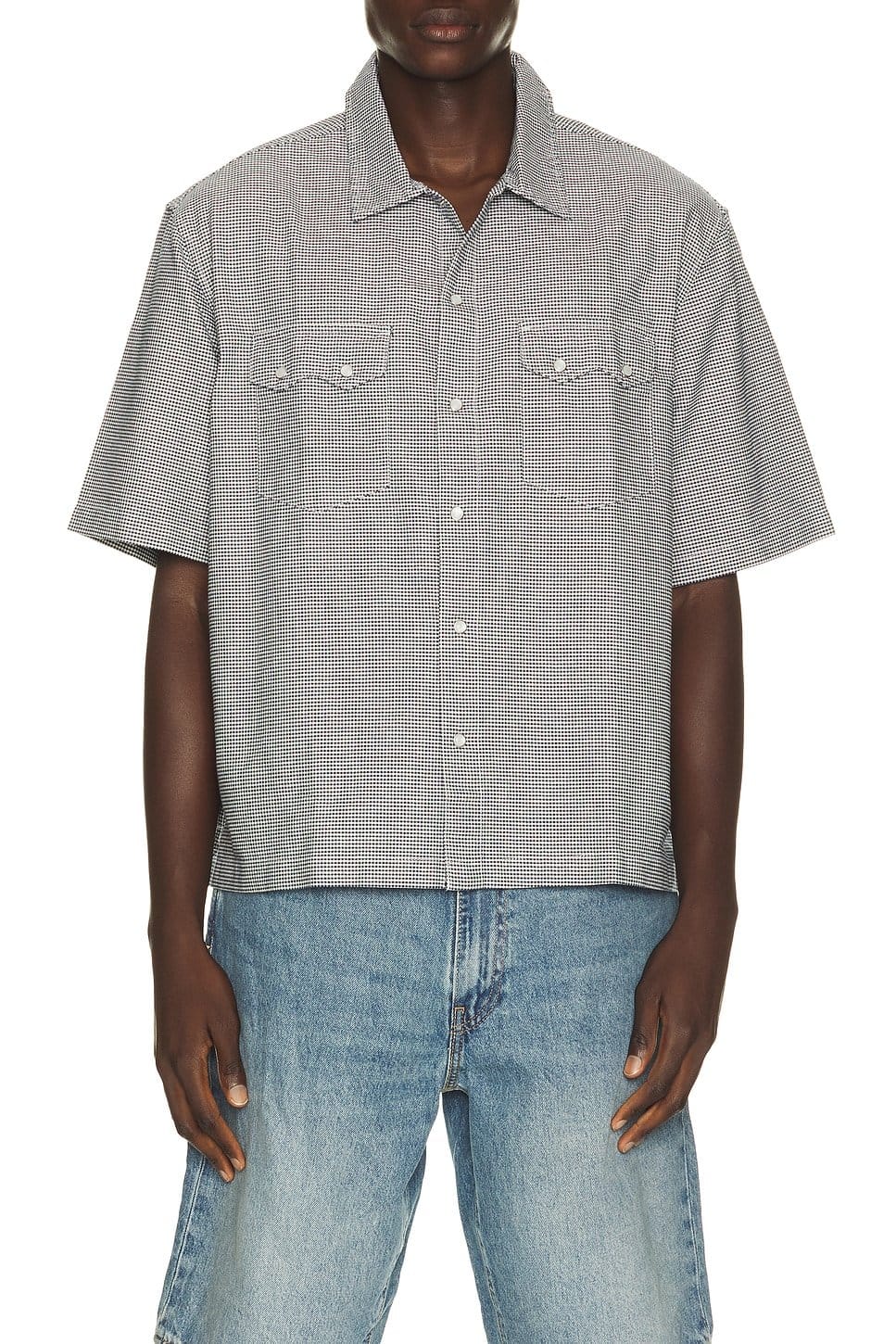 Short Sleeve Boxy Western Shirt
