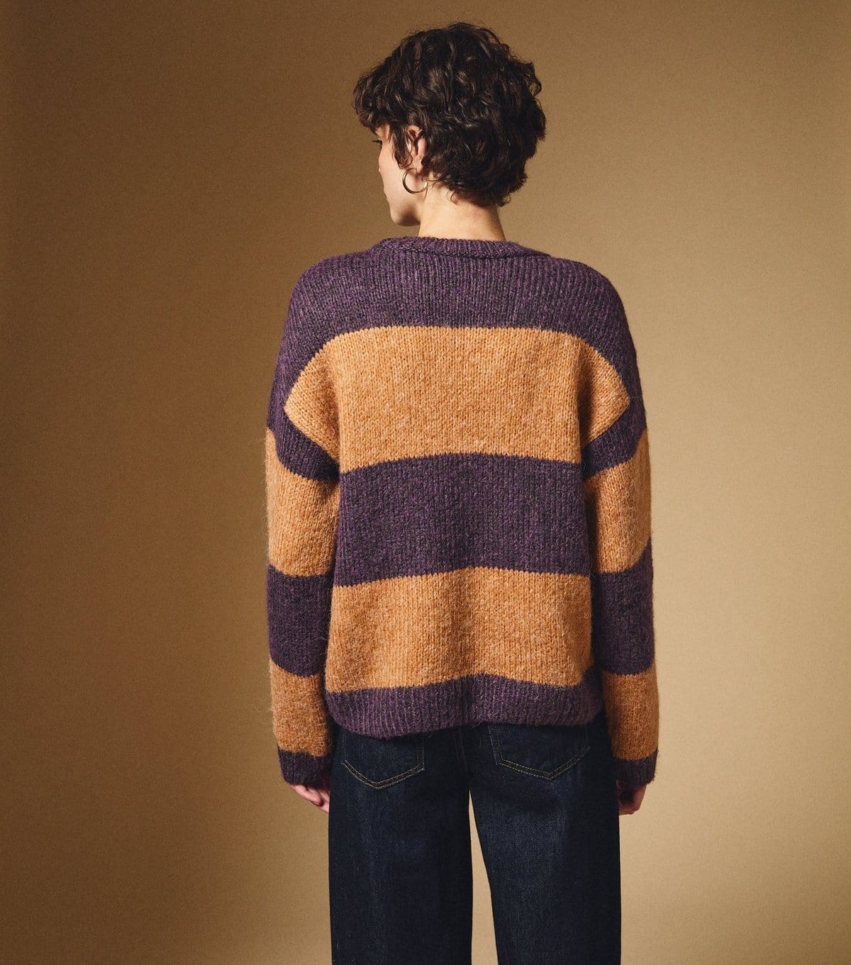 New Look Women's Purple Chunky Wide Stripe Jumper New Look - 4