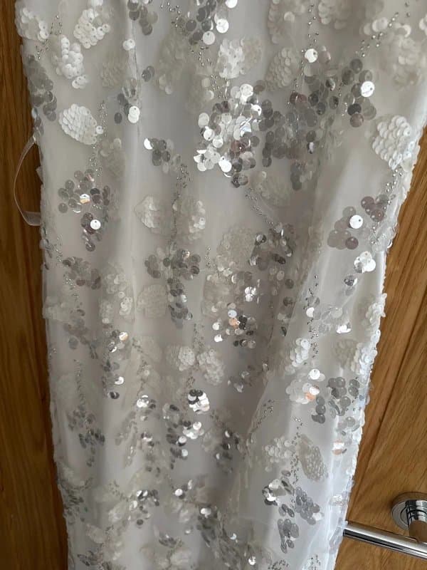 Never Fully Dressed Never fully dressed size 8 white sequin dress