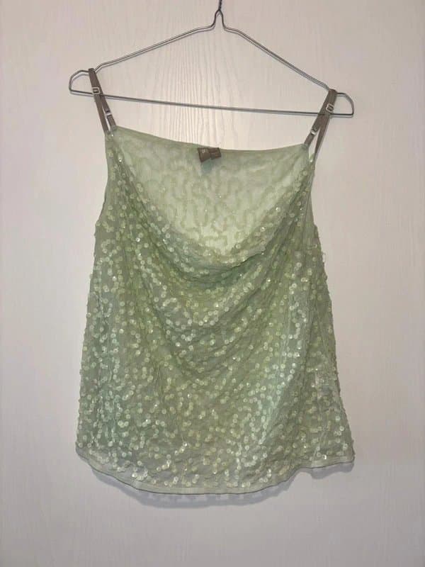 ASOS ASOS Green Sequin Cami Top