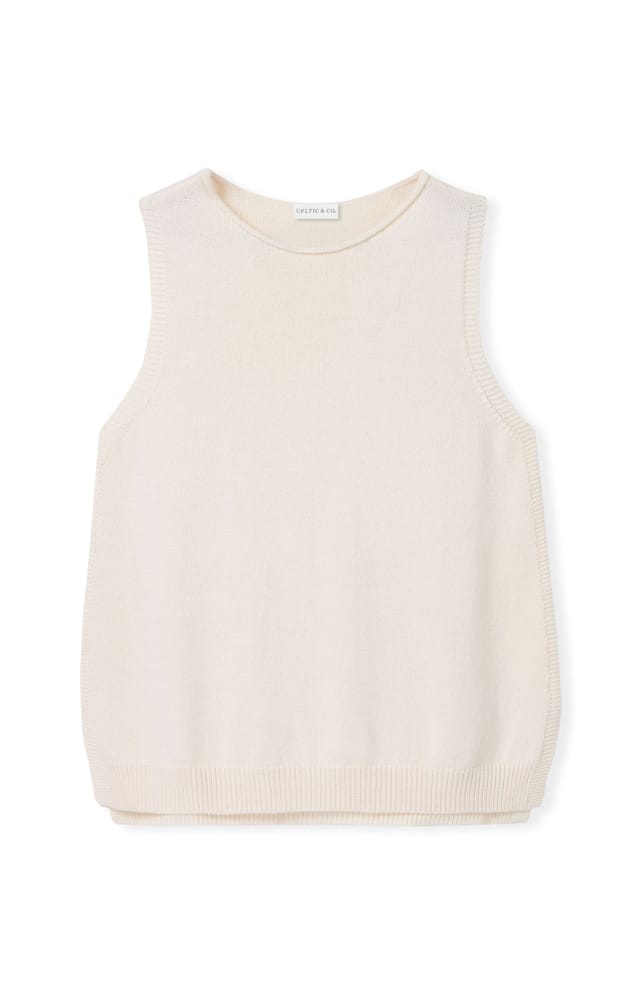 Celtic & Co Celtic & Co Women's Sleeveless Knitted Vest Top in Warm White - 2