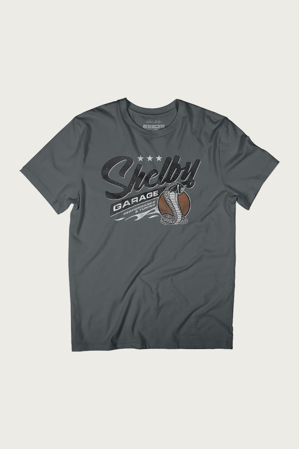 Shelby Shelby Men's Logo Garage Performance & Tuning T-Shirt in Charcoal - 2