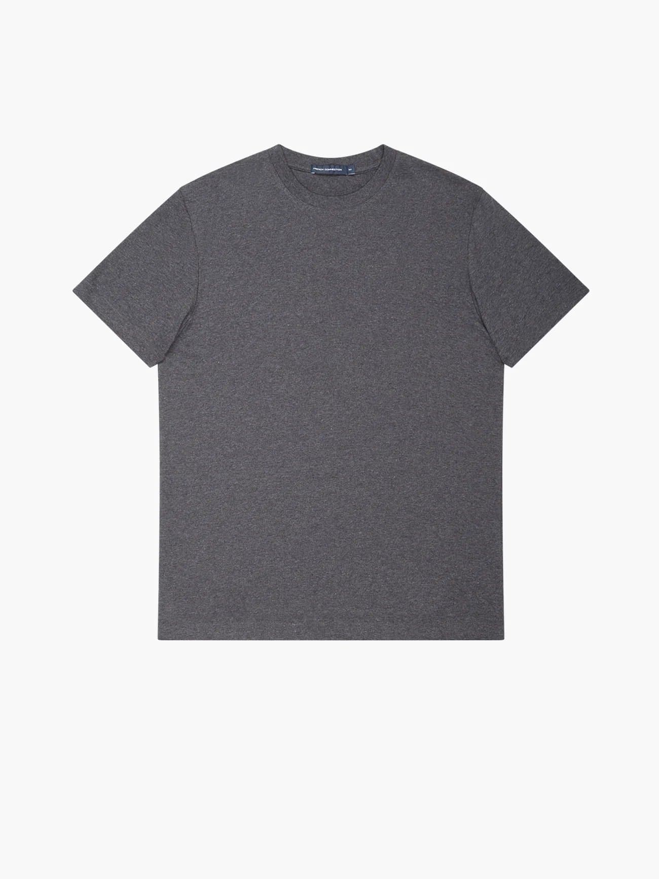 French Connection Organic Cotton Classic T-Shirt - Charcoal Mel