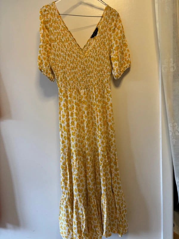New Look New Look yellow summer weight size 10 midi dress - 1