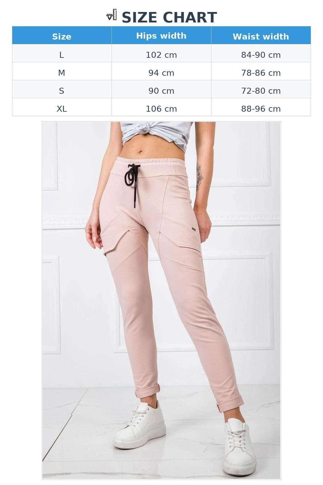 Love Lace Love Lace Women's High Waist Cotton Sweatpants Slim Track Pants in Pink - 4