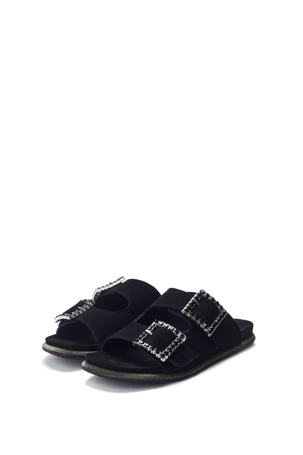 Moda In Pelle Moda In Pelle Women's 'Laccie' Suede Sandals in Black - 3