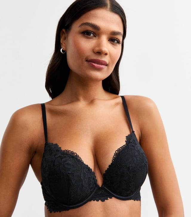 New Look Women's Black Lace Boost Bra New Look - 2