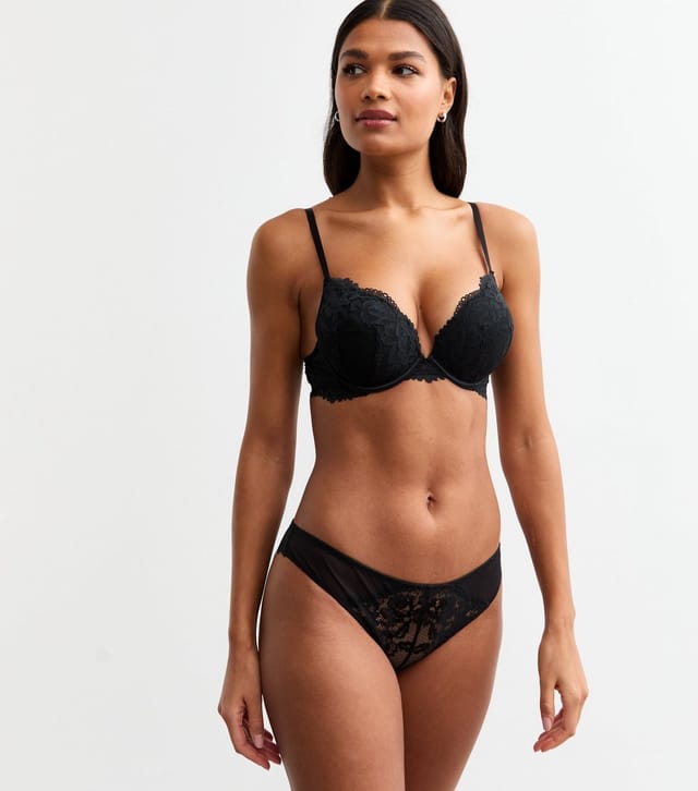 New Look Women's Black Lace Boost Bra New Look - 3