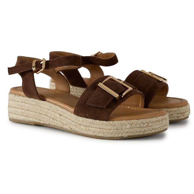 SOLESISTER SOLESISTER Women's August Espadrille Wedge Sandals in Brown - 2
