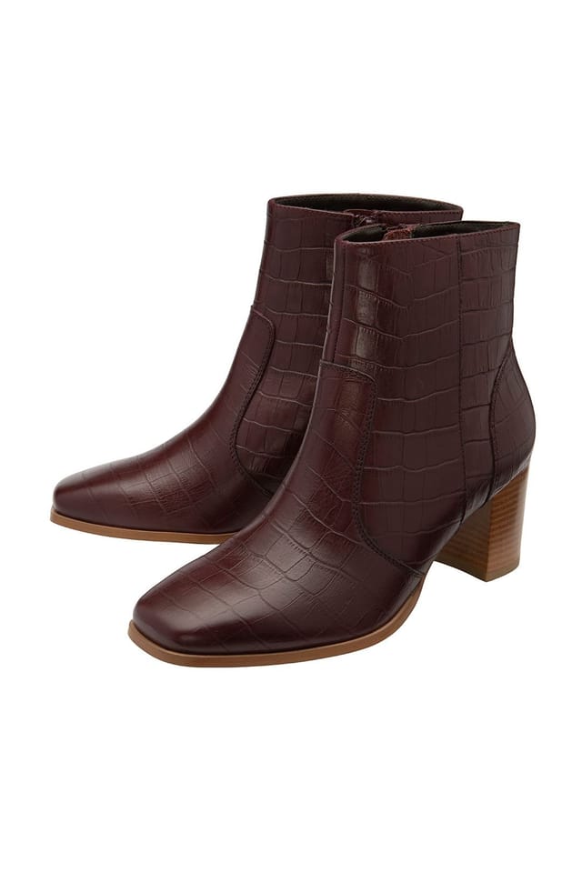 Ravel Ravel Women's 'Louth' Leather Ankle Boots in Burgundy - 2