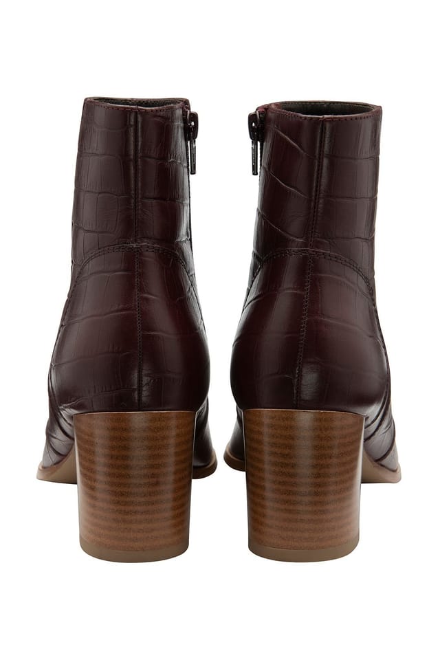 Ravel Ravel Women's 'Louth' Leather Ankle Boots in Burgundy - 3