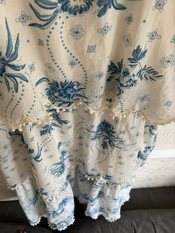 Never Fully Dressed Never fully dressed Blue Floral Peony dress size UK 8