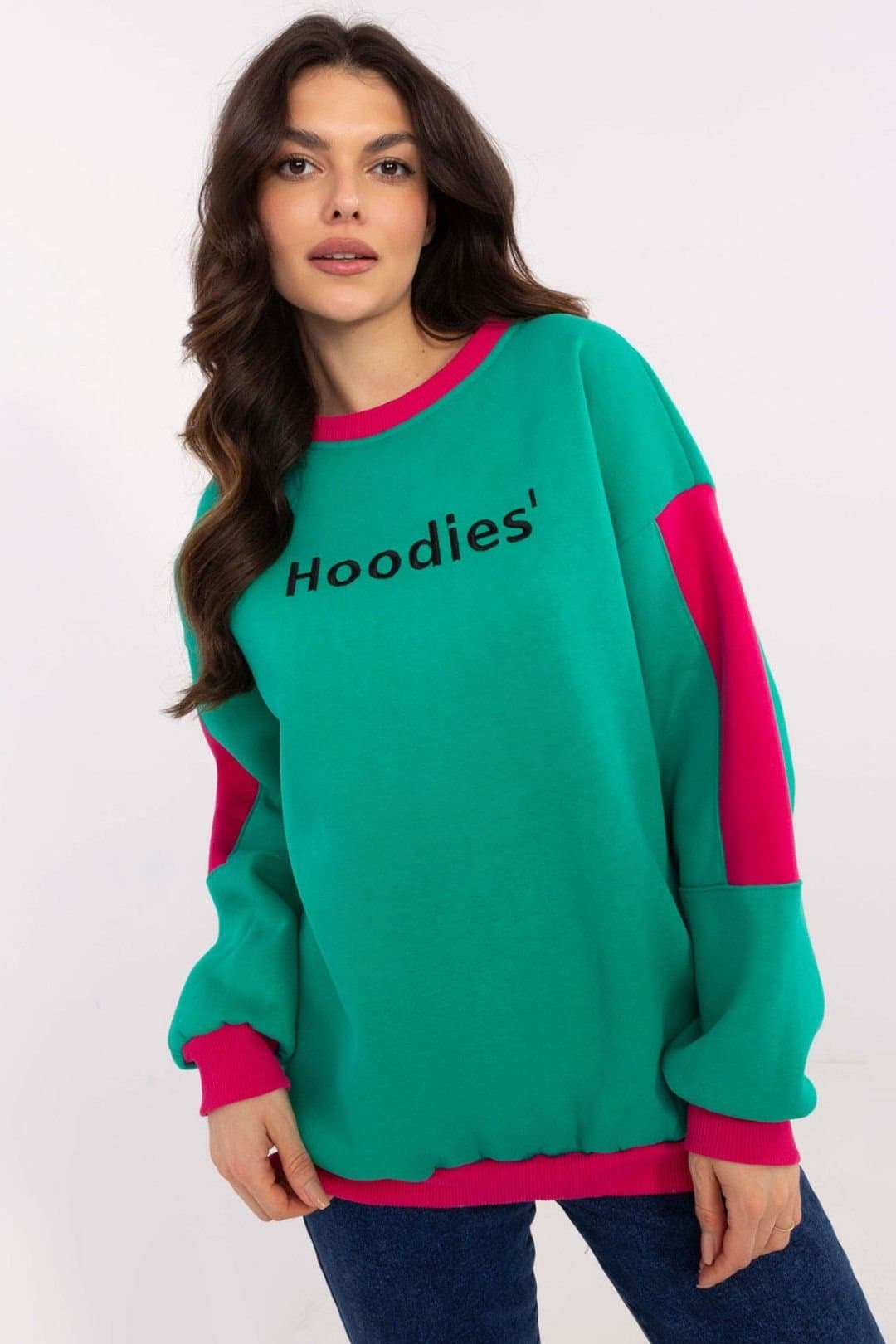 Love Lace Love Lace Women's Classic Cotton Polyester Logo Sweatshirt in Green