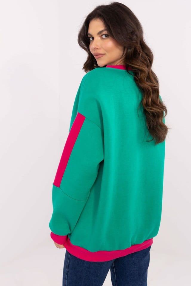 Love Lace Love Lace Women's Classic Cotton Polyester Logo Sweatshirt in Green - 3