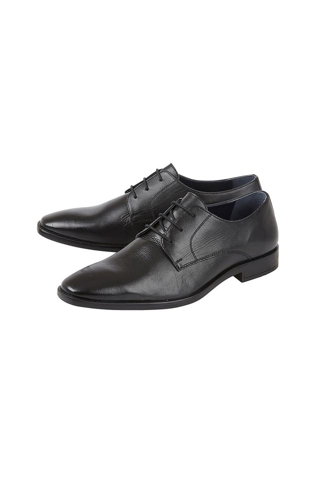 Lotus Lotus Men's Black 'Ross' Leather Derby Shoes - 2