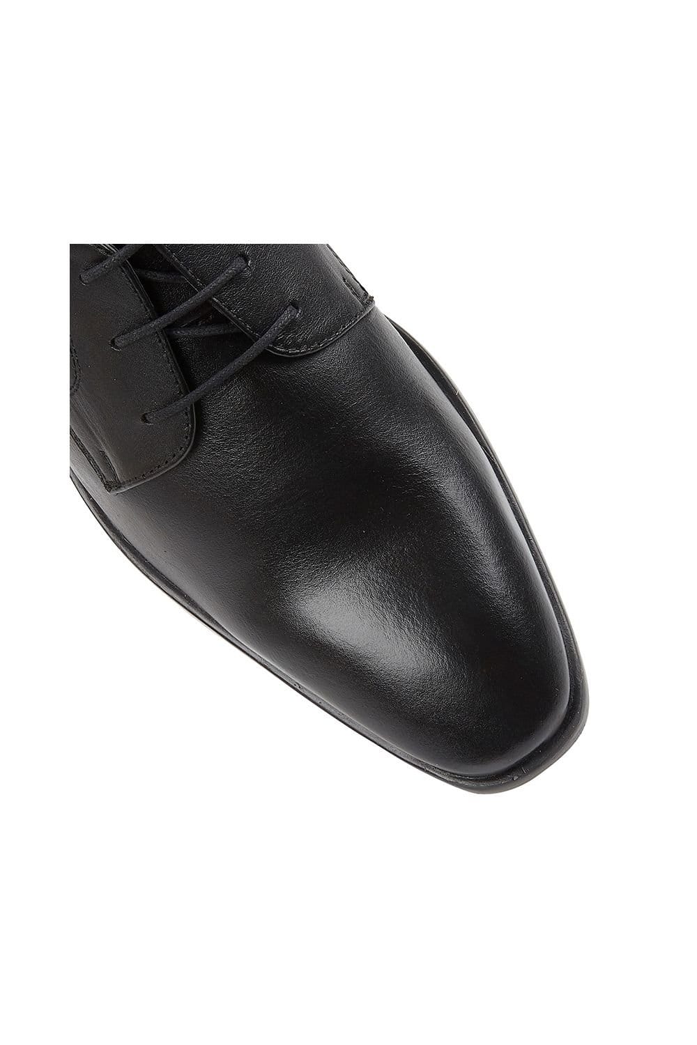 Lotus Lotus Men's Black 'Ross' Leather Derby Shoes - 4