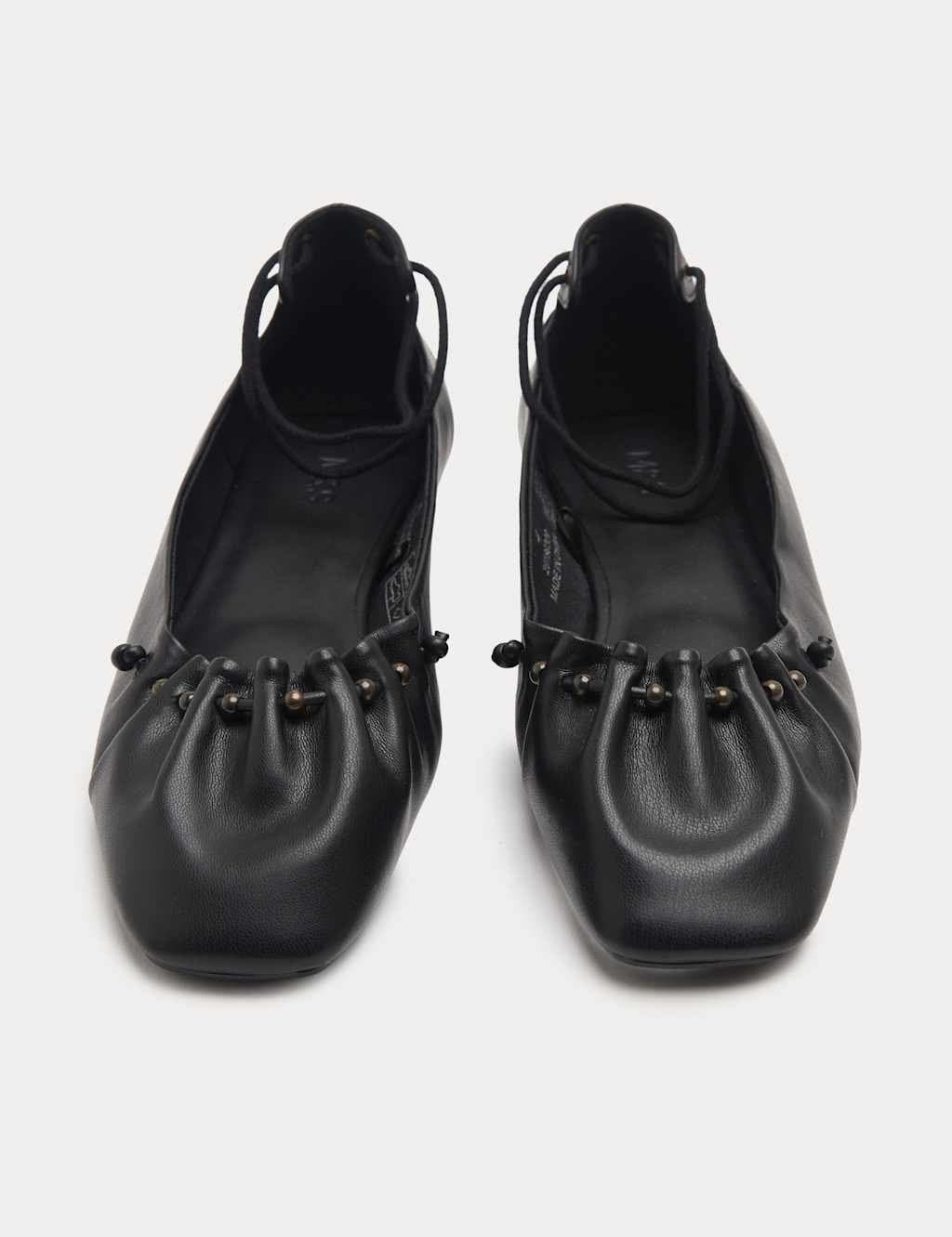 Marks & Spencer M&S Black Bead Detail Ballet Pumps