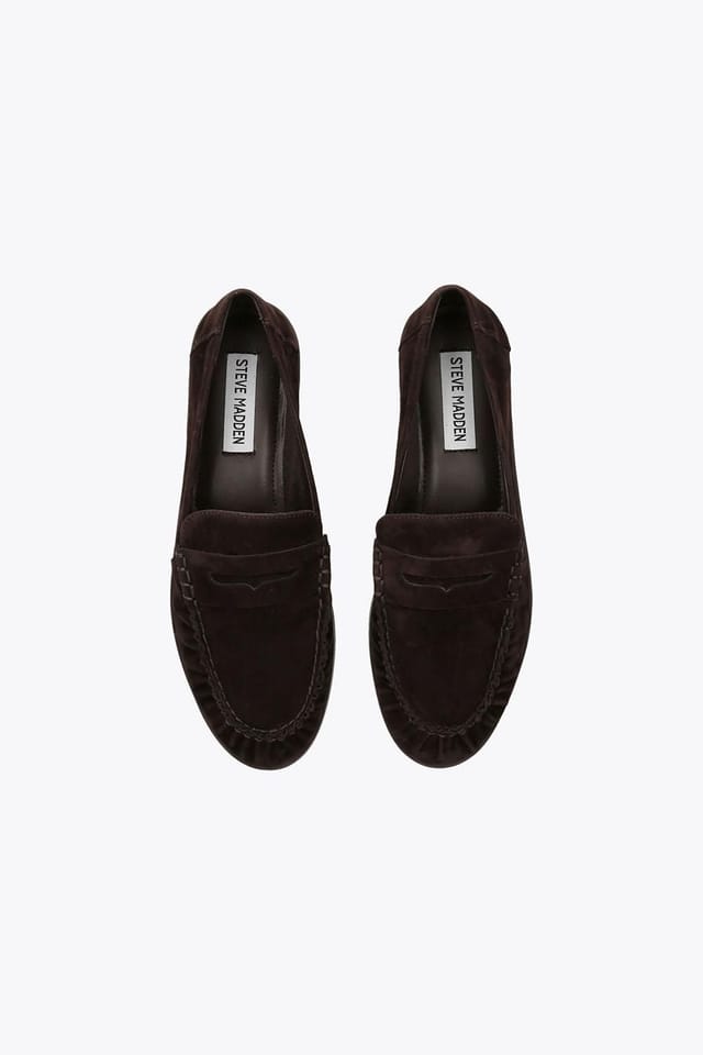 Steve Madden STEVE MADDEN Women's 'Muse Brown Suede' Suede Flats - 3