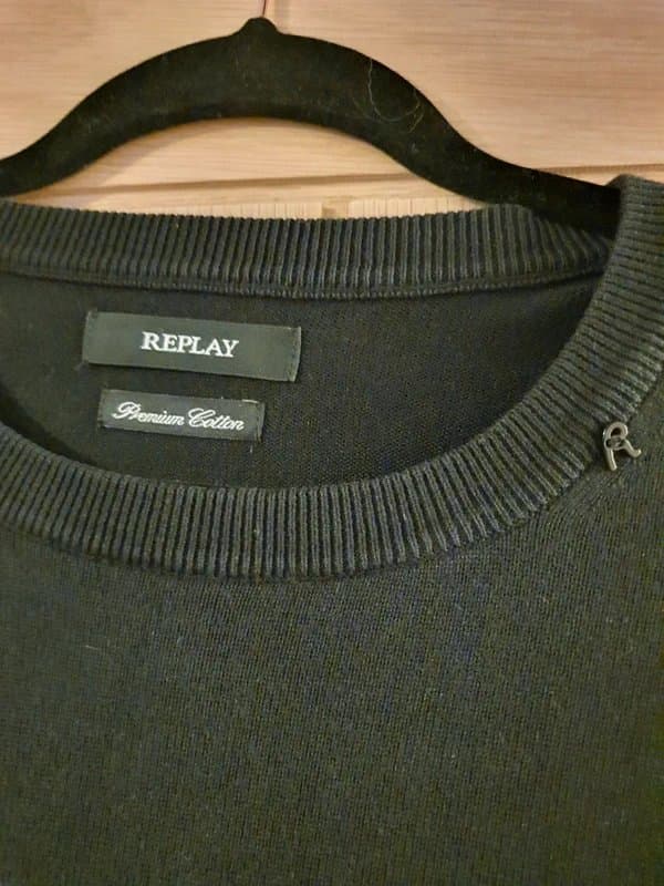 Replay Men's Black Replay Jumper size XL