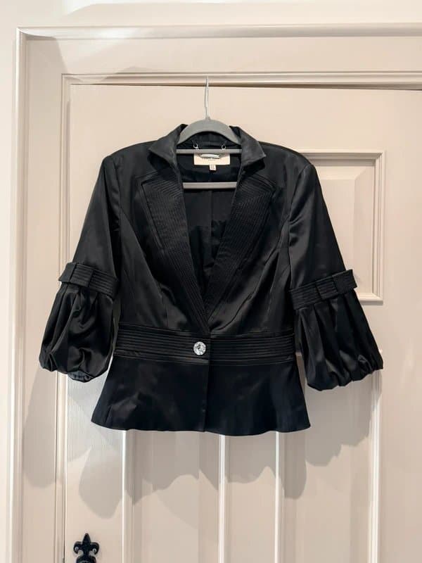 Karen Millen Karen Millen black sateen blazer