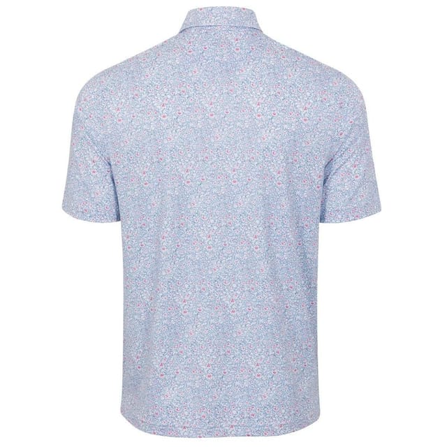 Greg Norman Greg Norman Men's Mesh Heritage Garden Golf Polo Shirt in Baby Blue - 2