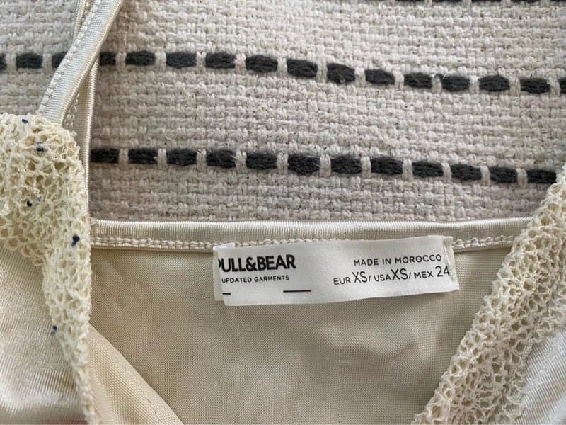Bershka Satin cream lacey cami top
