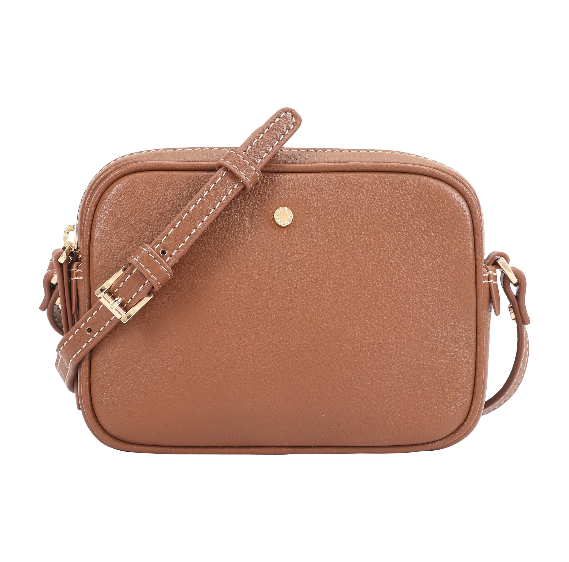 Paul Costelloe Paul Costelloe Women's Kendra Leather Cross Body Bag in Camel