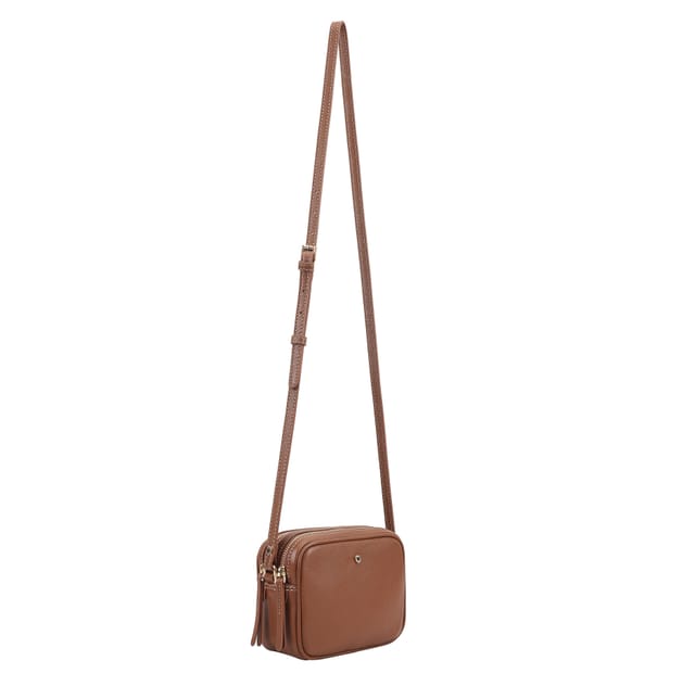 Paul Costelloe Paul Costelloe Women's Kendra Leather Cross Body Bag in Camel - 3
