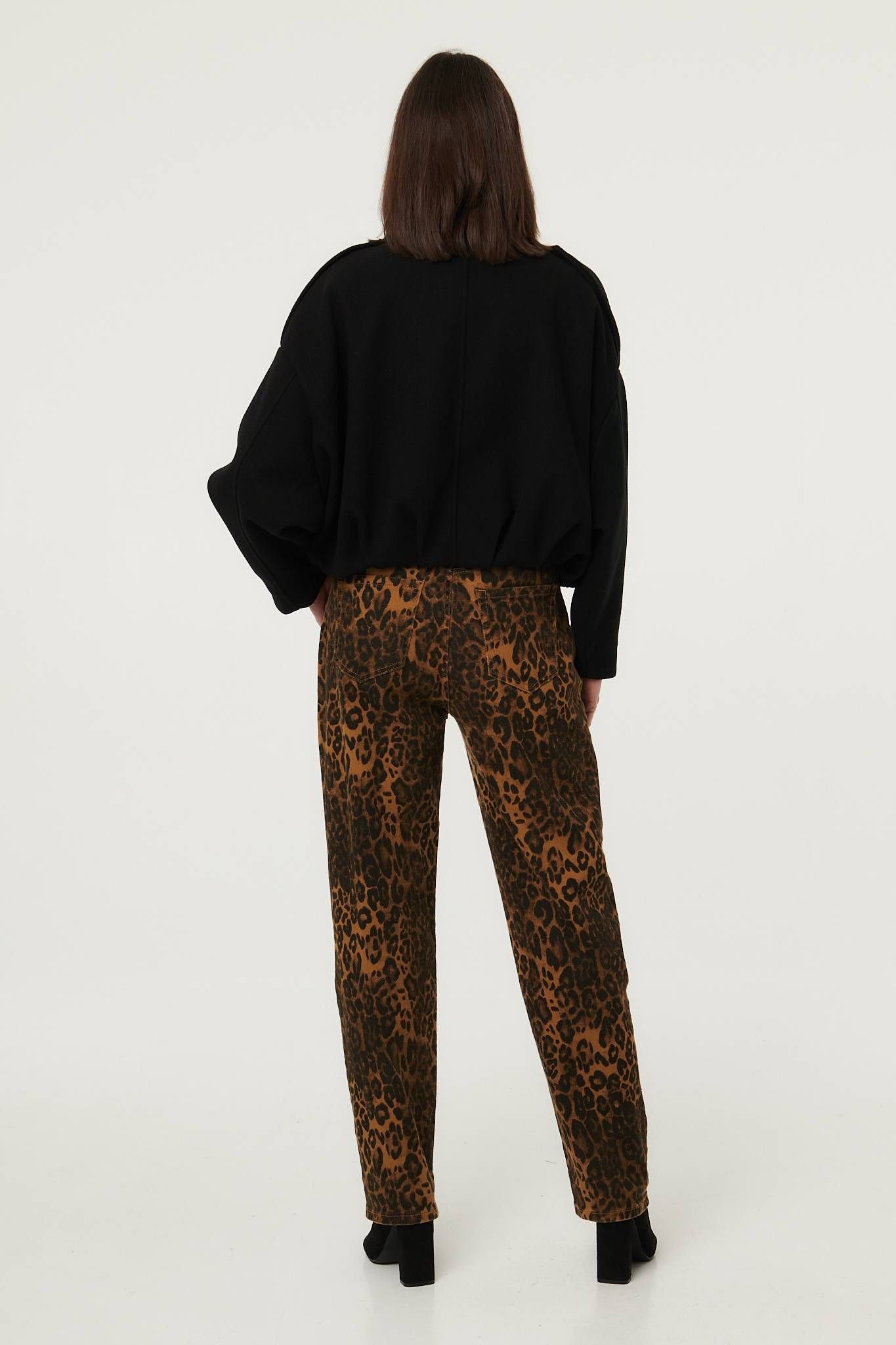 Izabel London Izabel London Women's Faux Suede Ruched Relaxed Bomber Jacket in Black - 3