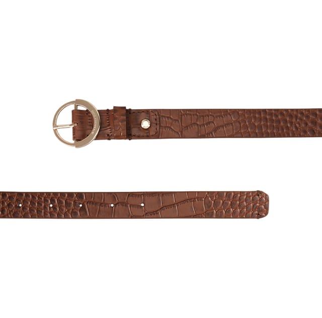 Paul Costelloe Paul Costelloe Women's Mathea Leather Belt in Tan - 2