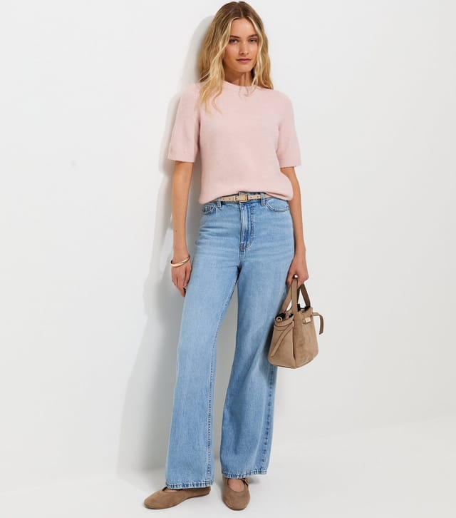 New Look Women's Light Pink Short Sleeve Midweight Knit T-Shirt New Look - 3