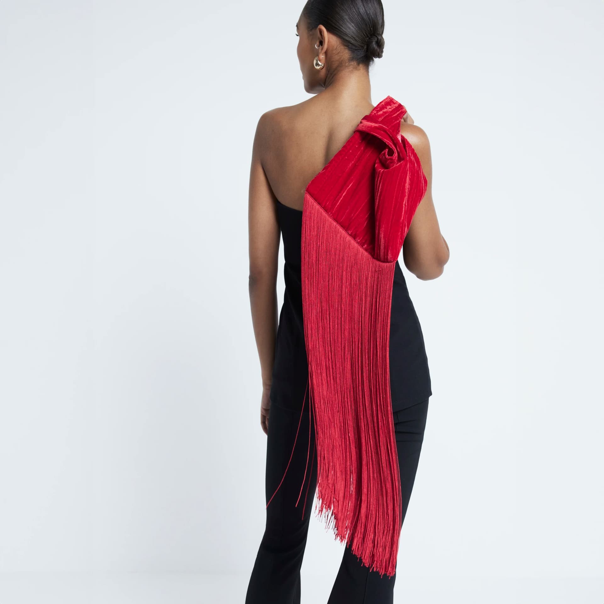 River Island River Island Womens Red Tassel Clutch Bag
