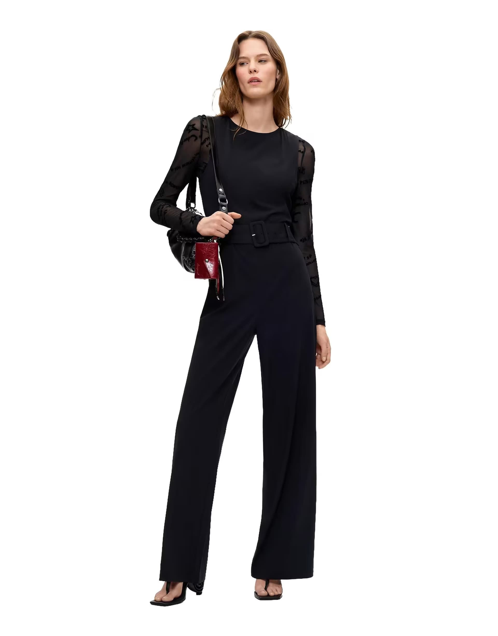 ASOS Desigual Long 2-in-1 jumpsuit in black