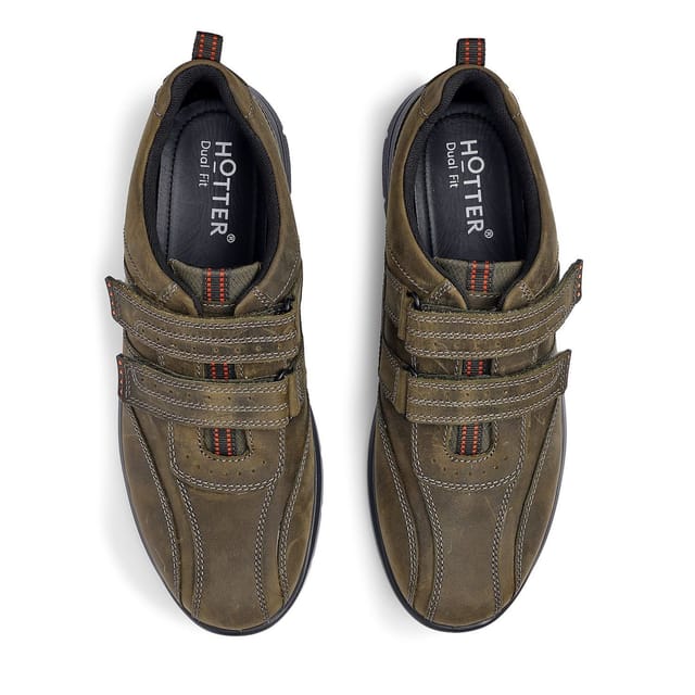 Hotter Hotter Men's 'Energise' Dual Fit Casual Shoes in Khaki - 3