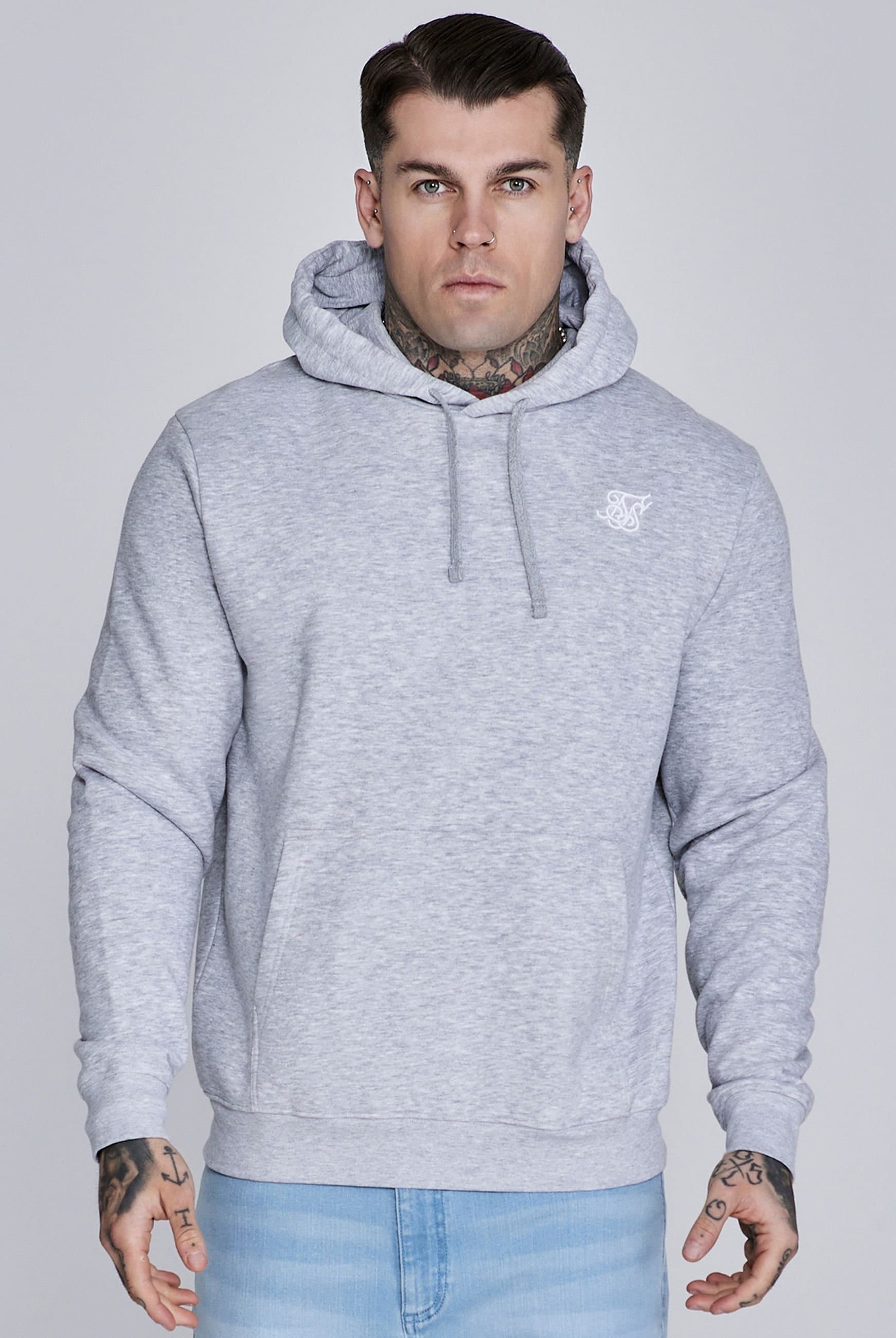 SikSilk SikSilk Men's Essentials Hoodie in Grey