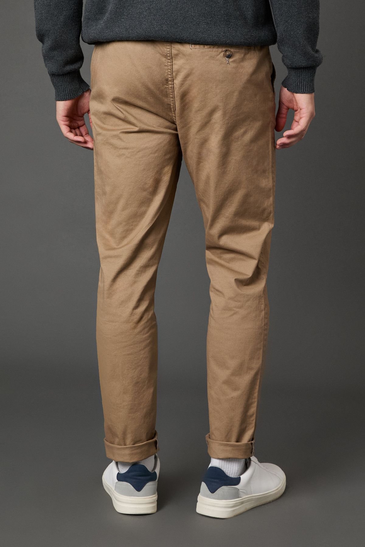 Maine Maine Men's Stone Premium Slim Fit Chino Trouser - 4