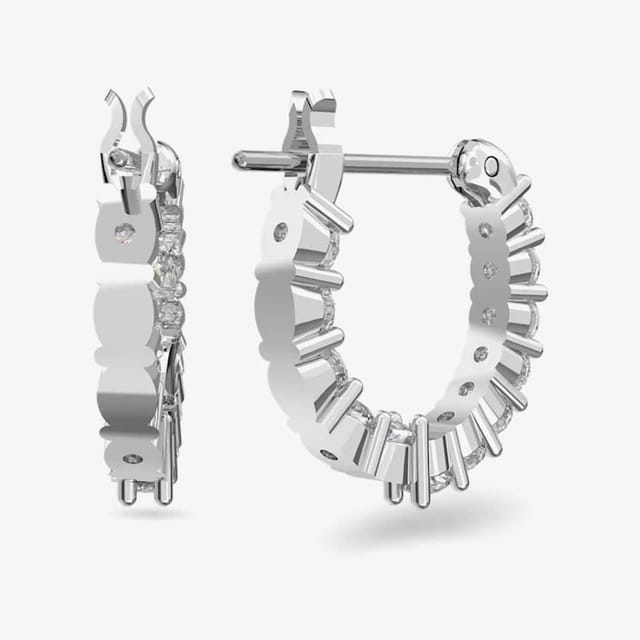 Swarovski Swarovski Women's Vittore White Crystal Mini Hoop Earrings 5562126 in Silver - 3
