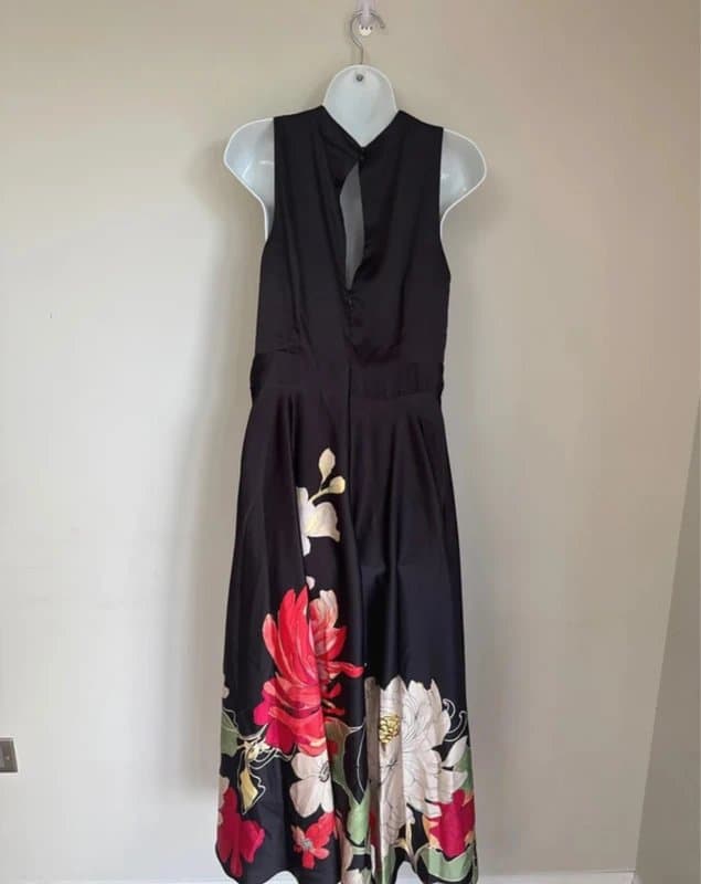 Phase Eight Phase Eight Cheryl Printed Satin Midi Dress - UK 14- RRP £159