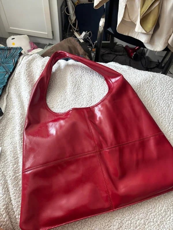 ASOS Red faux leather bag