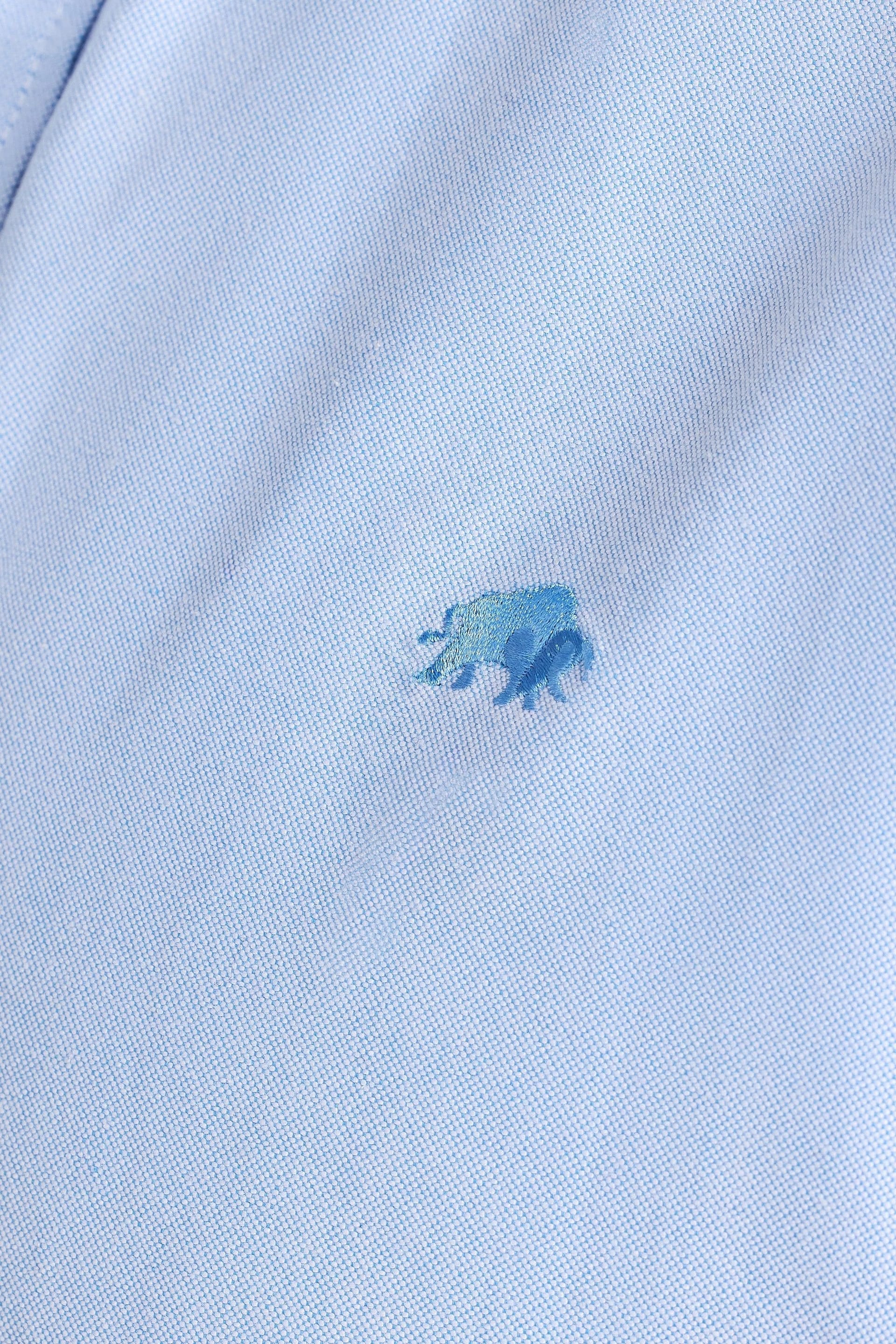raging bull Raging Bull Men's Long Sleeve Classic Oxford Shirt in Light Blue - 4