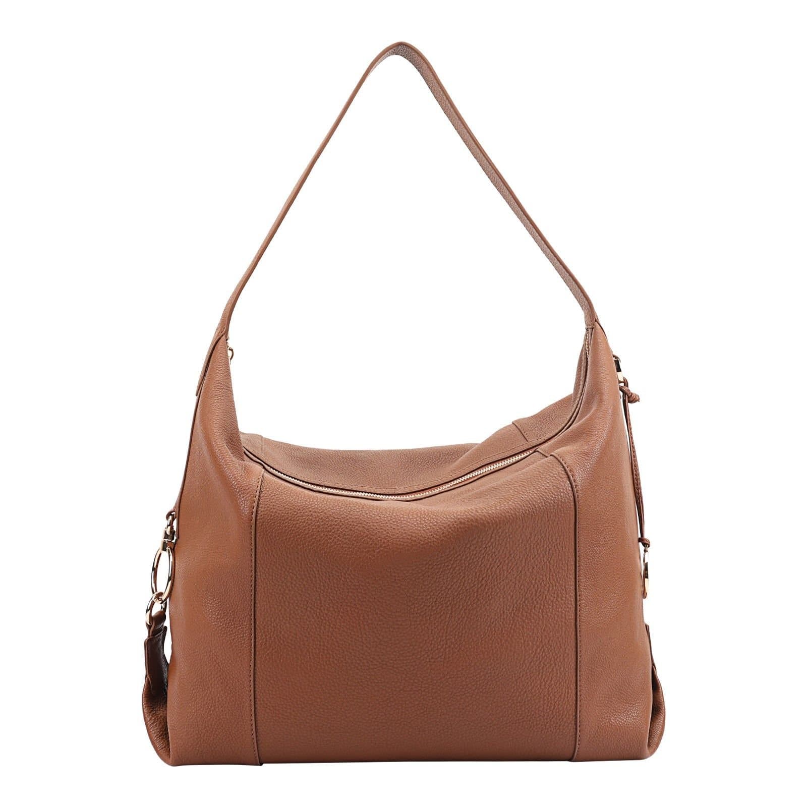 SOSANDAR SOSANDAR Tan Leather Shoulder Bag