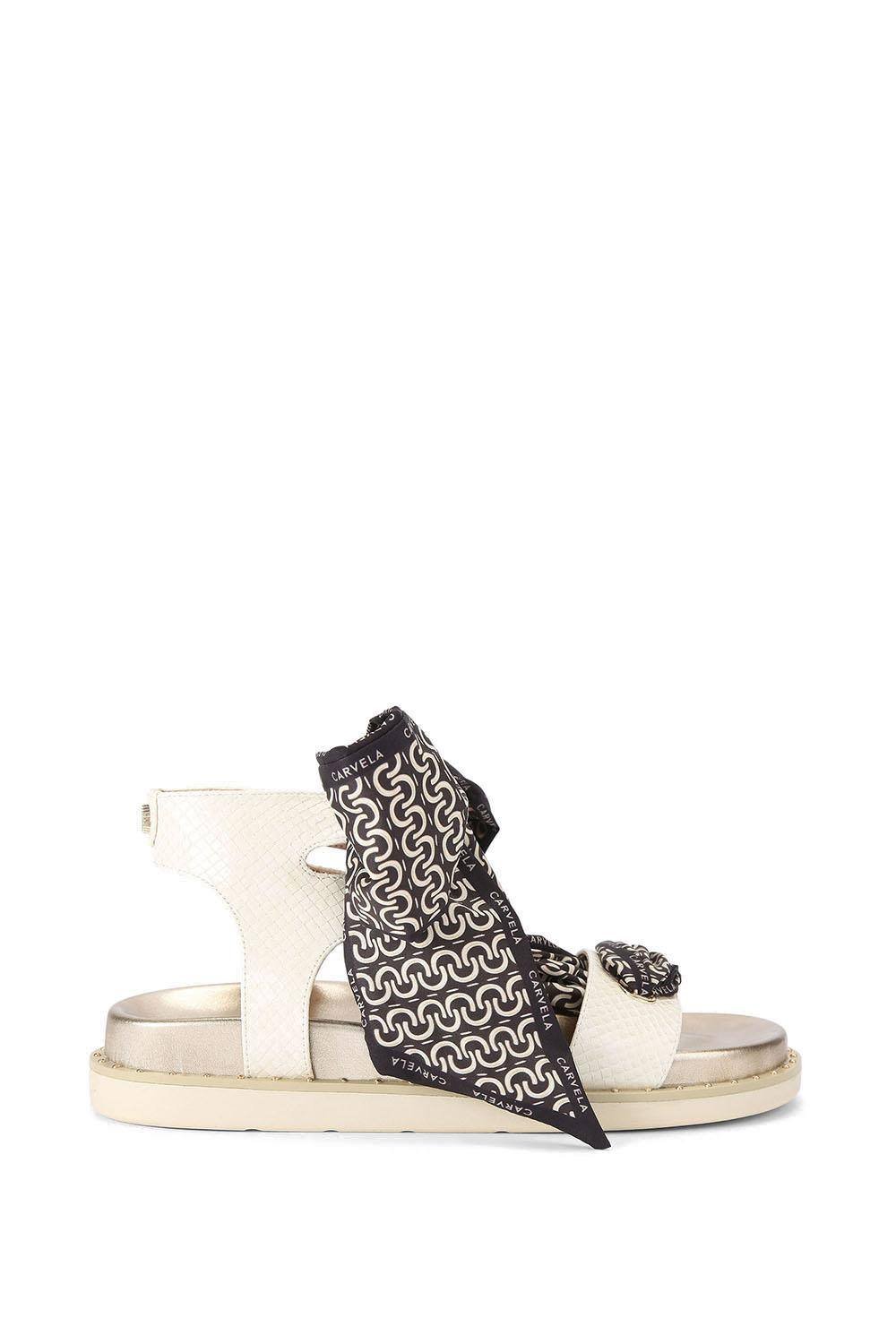 Carvela Carvela Women's 'Sorrento Scarf Sandal' Sandals in Cream - 3