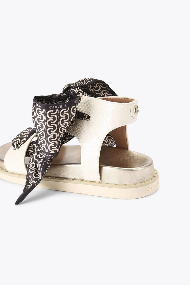 Carvela Carvela Women's 'Sorrento Scarf Sandal' Sandals in Cream - 3