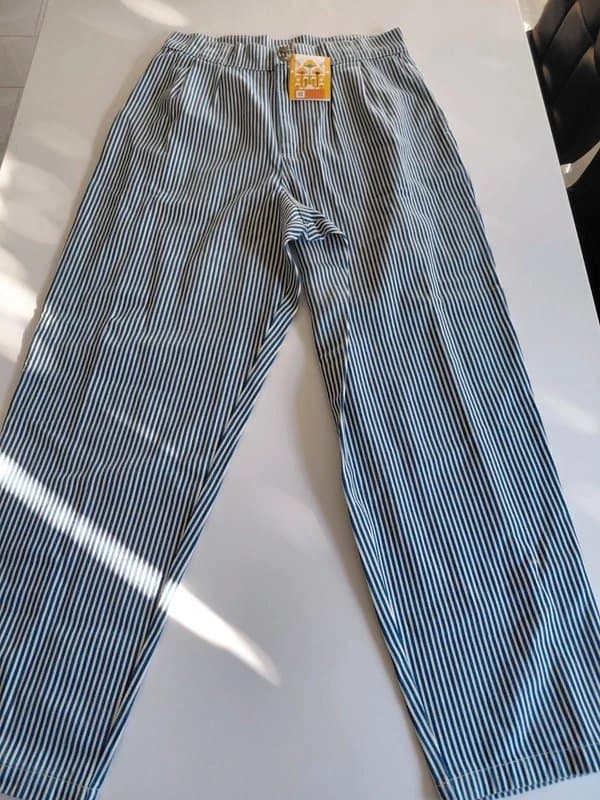 Lucy & Yak Lucy & Yak Blue & White Striped Wide Leg Trousers  Size 14 NWT