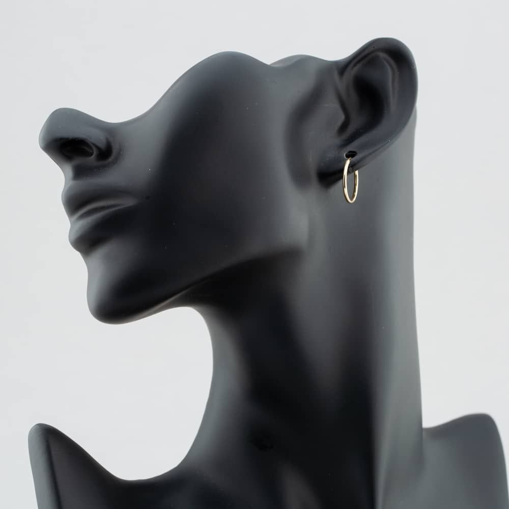 T.H.Baker T.H.Baker Women's 9ct Yellow-Gold Sleeper Hoop Earrings 1.53.9809 in Gold - 2